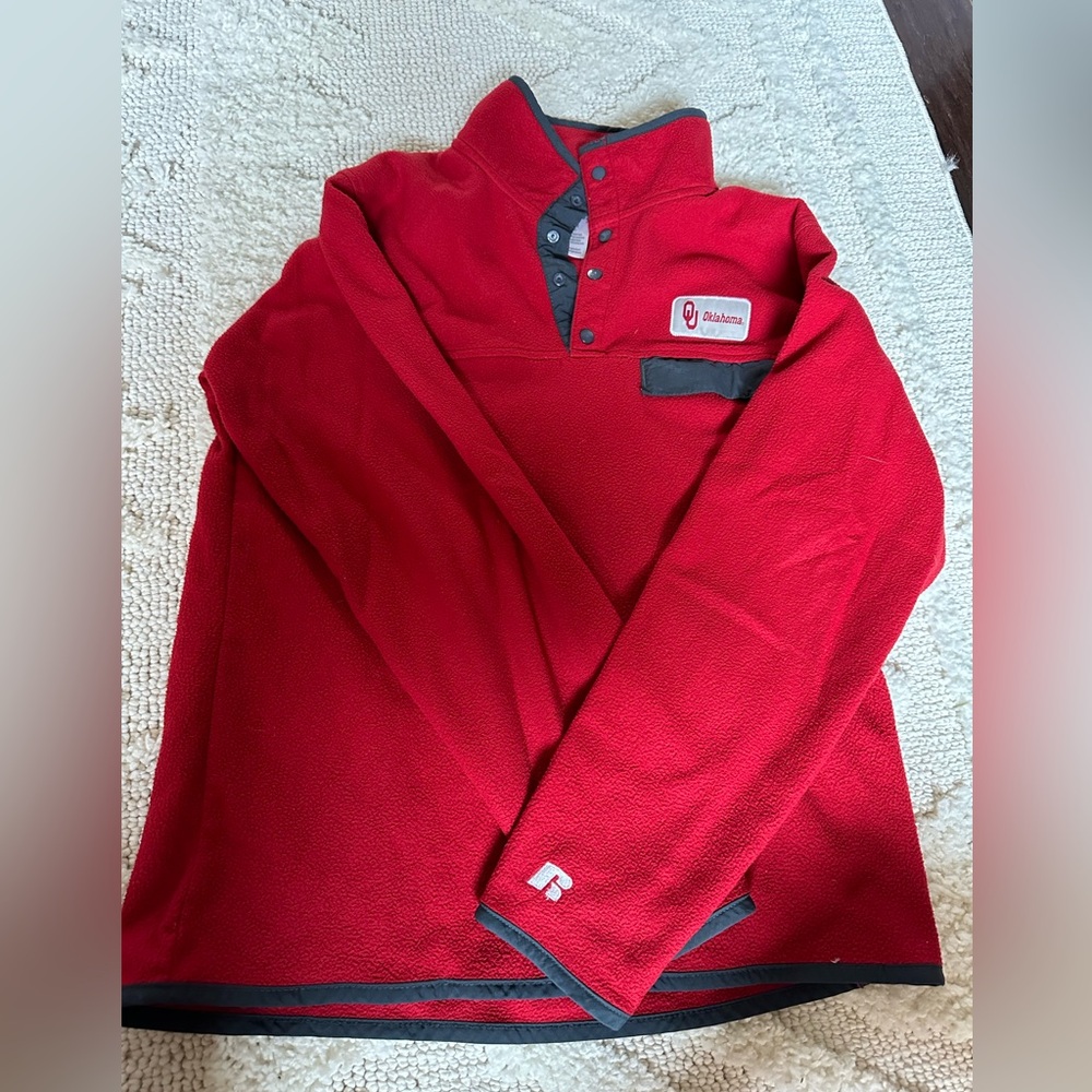 Fleece button up Oklahoma Sooners jacket!